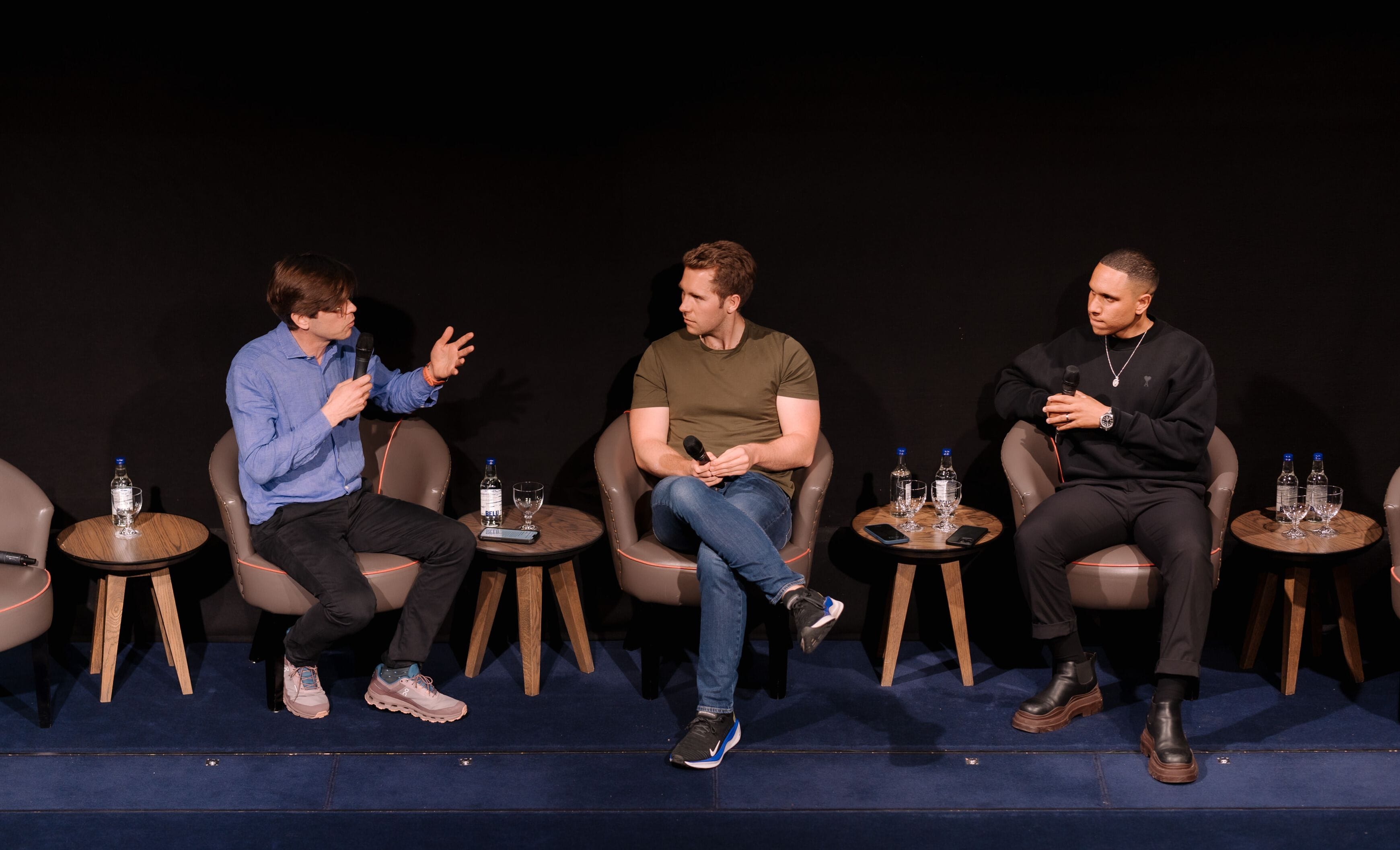 (Left to right) Mattias Ljungman, Harry Stebbings and Jordan Schwarzenberger